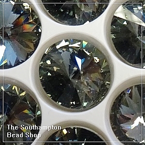 14mm Chinese rivoli-black diamond